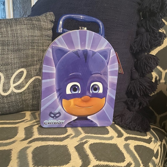 PJ‎ Mask Arch Tin Box CatBoy Cat Boy 2019 Frog Box Metal Lunch Box new * - Picture 2 of 9